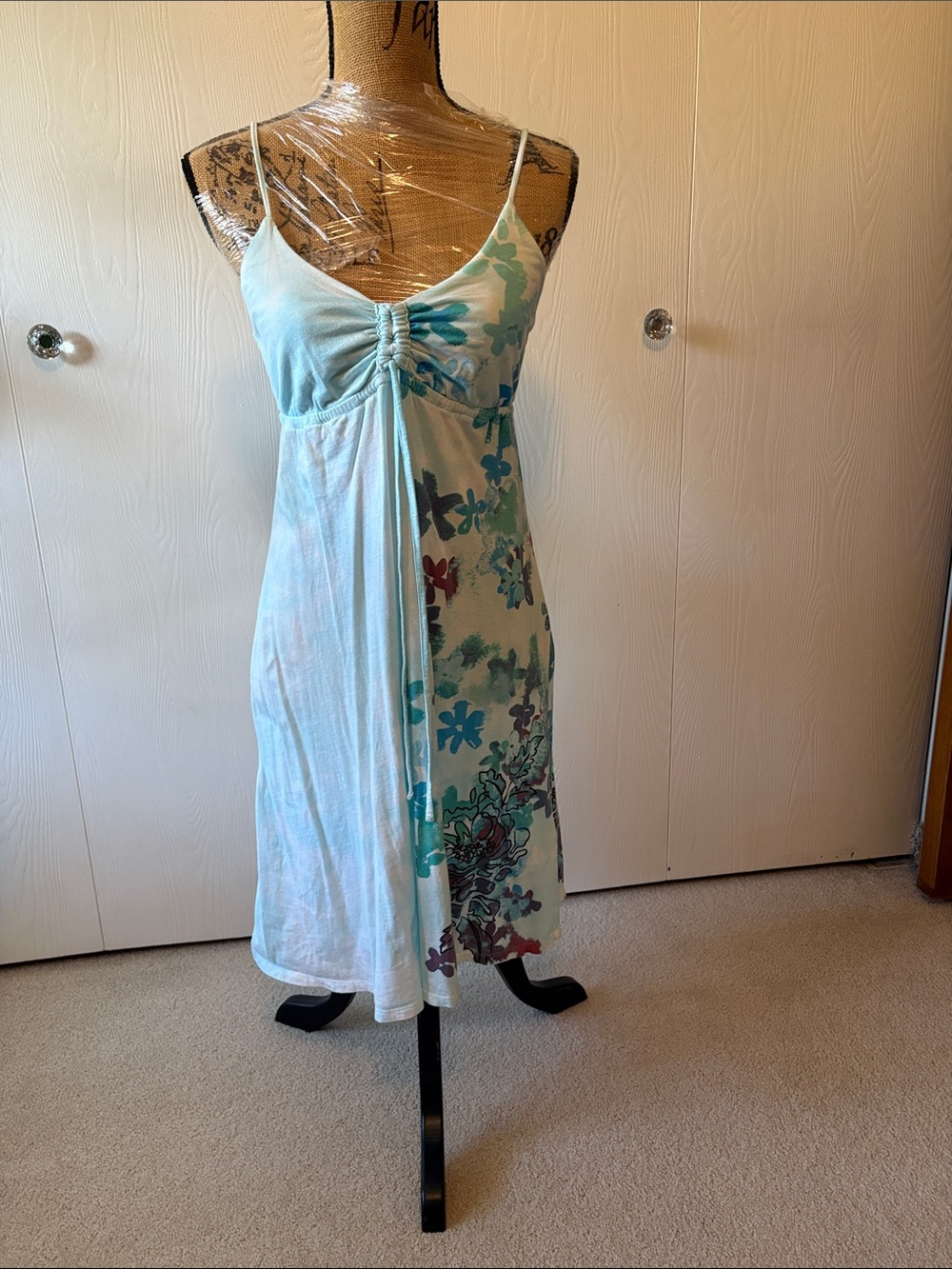 O'Neill Aqua & Teal Floral Slip Dress